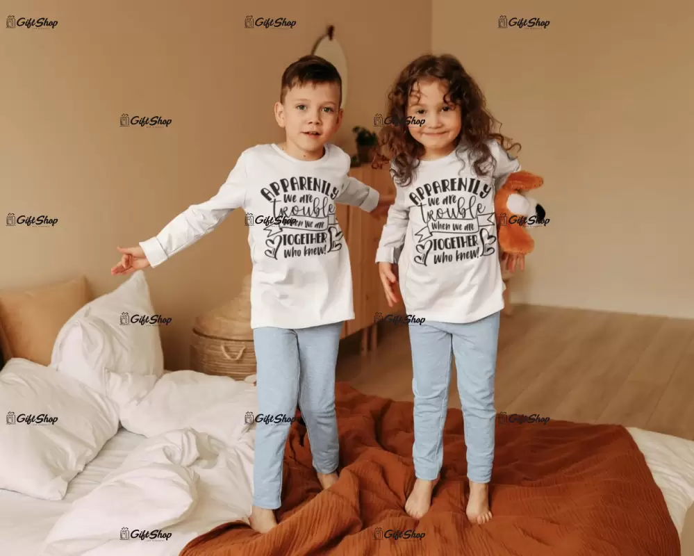 Apparently we are trouble, tricou cu mesaj copil, tgs0279