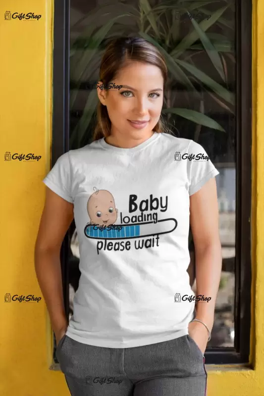 Baby loading baietel, tricou cu mesaj