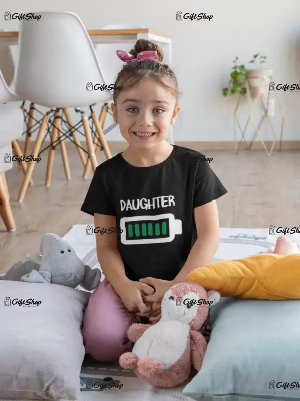 Battery daughter, tricou cu mesaj