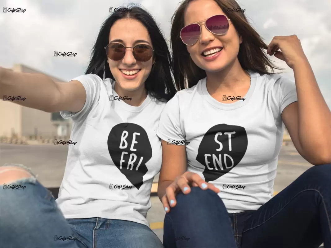 Best friend, set 2 tricouri cu mesaje