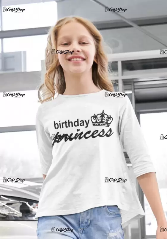 Birthday princess, tricou cu mesaj c