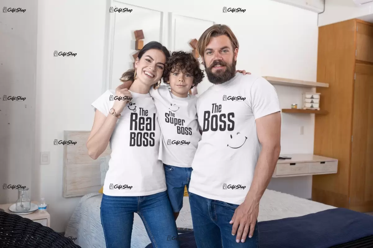 Boss family - set 3 tricouri personalizate