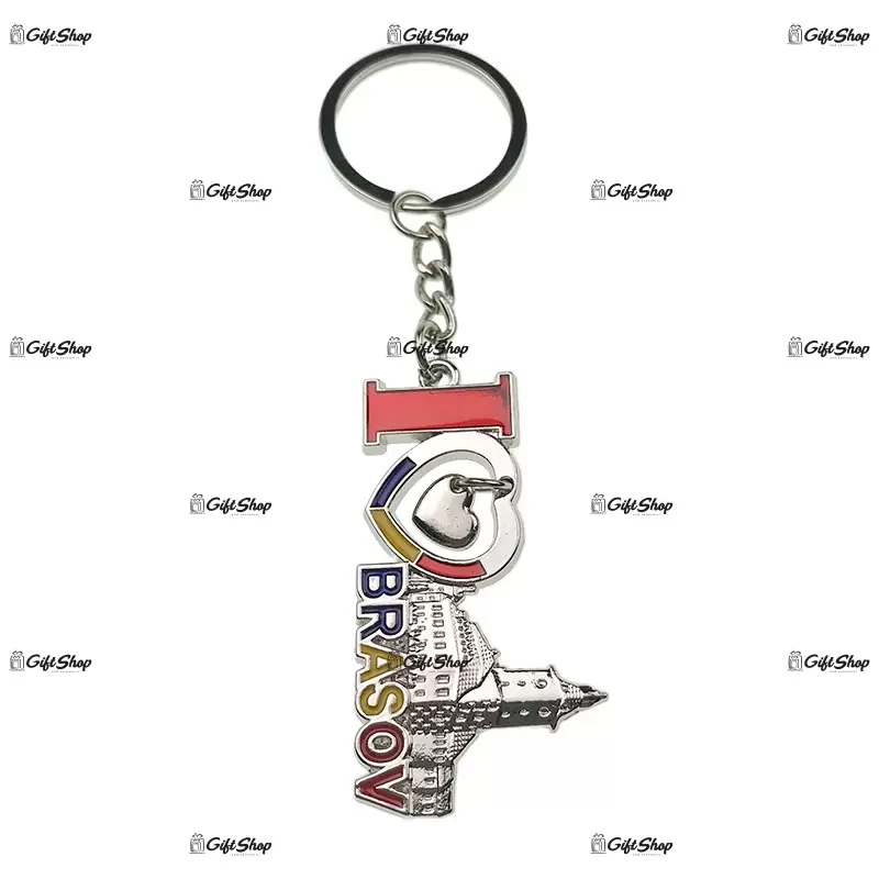 I love brasov, breloc din metal