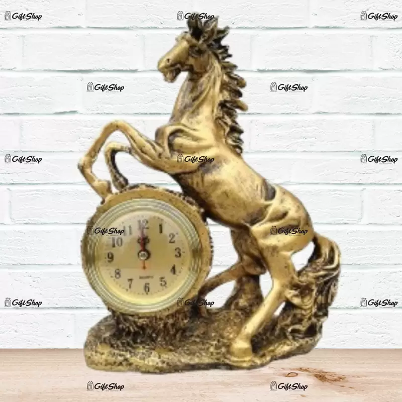 Cal cu ceas, statueta realizata din rasina, model 475c