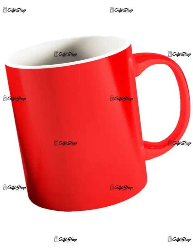 .interior alb, cana rosie termosensibila, din ceramica, personalizata