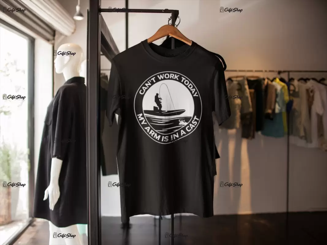 Can`t work today ..., tricou cu mesaj
