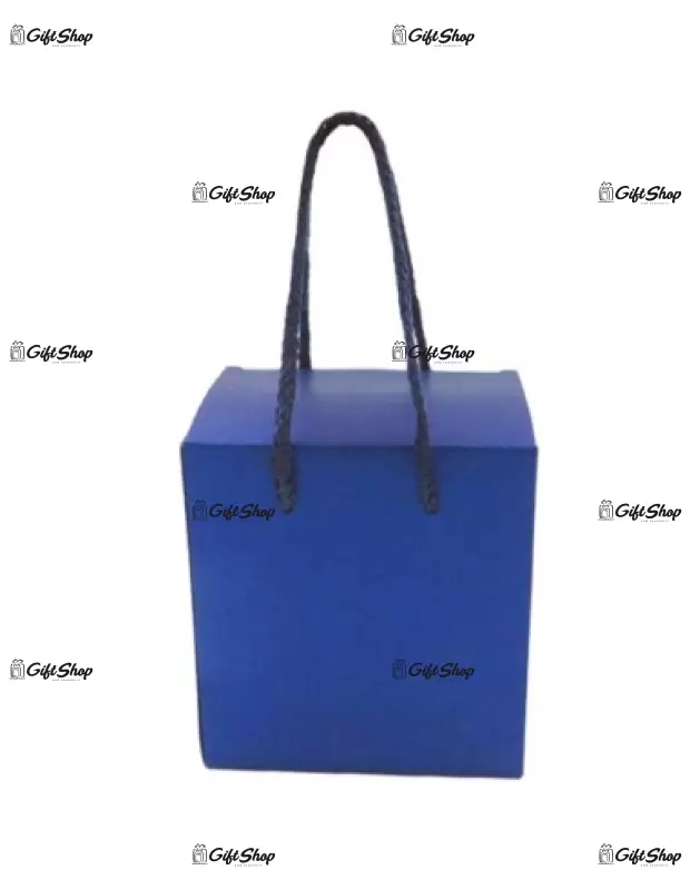 Cutie albastra pentru cana tip plasuta