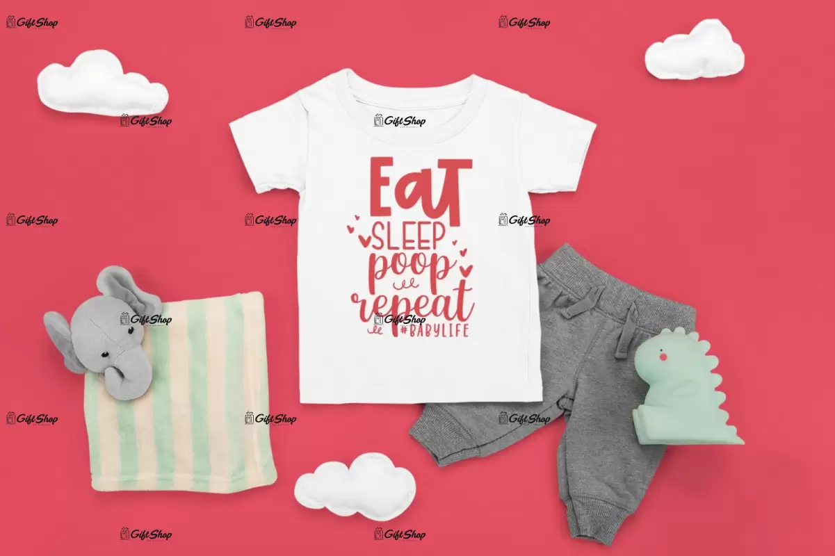 Eat sleep cute repeat , tricou cu mesaj, tgs0377
