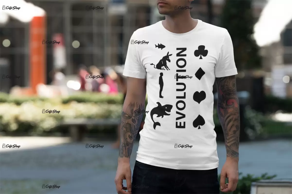 Evolution poker, tricou cu mesaj