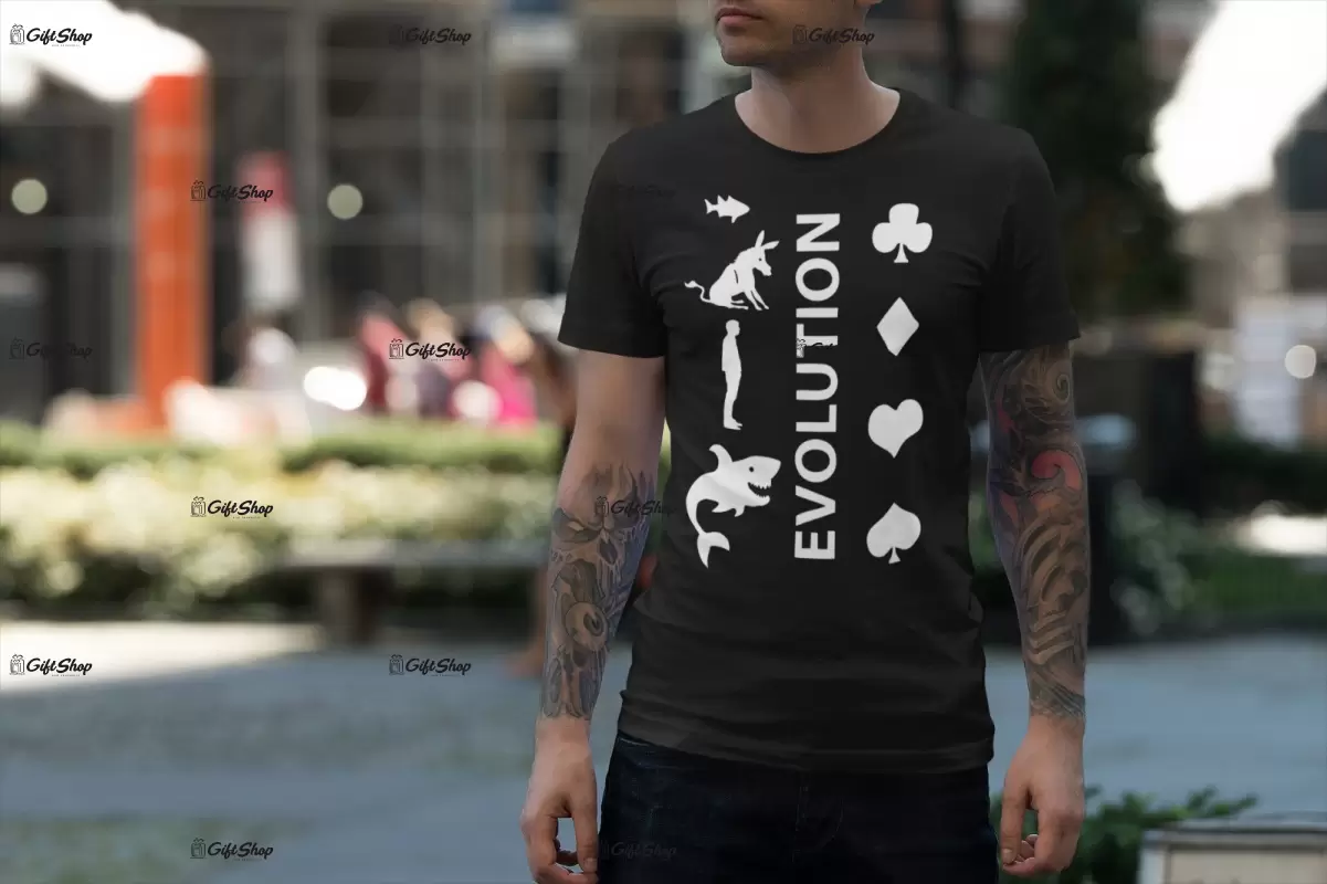 Evolution poker, tricou cu mesaj