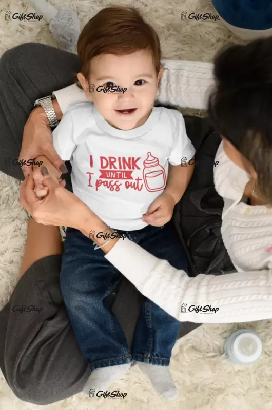 I drink until i pass out, tricou cu mesaj