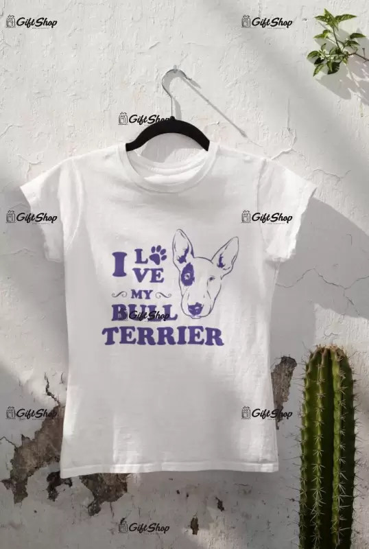 I love my dackshund, tricou alb cu mesaj