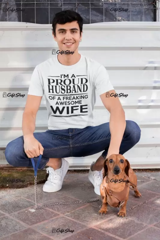 I`m a proud husband, tricou cu mesaj