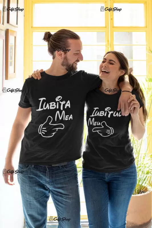 Iubita mea, iubitul meu, set 2 tricouri cu mesaje