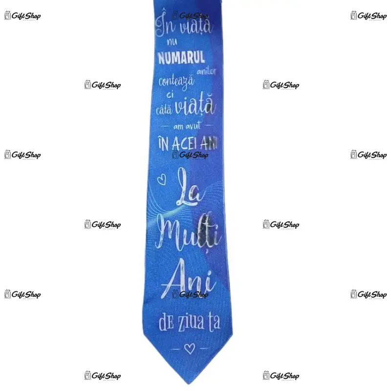 La multi ani de ziua ta, cravata cu mesaj