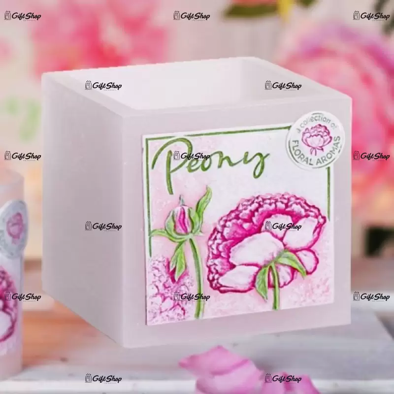 Lumanare lampion, bartek candles, bujor peony
