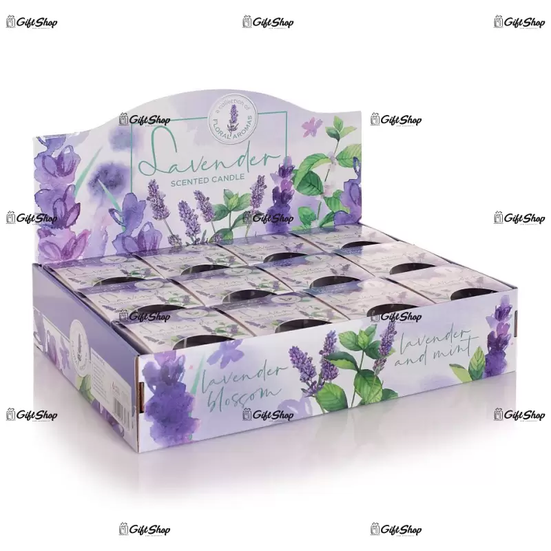 Lumanare parfumata in pahar de sticla, bartek candles, lavender blossom