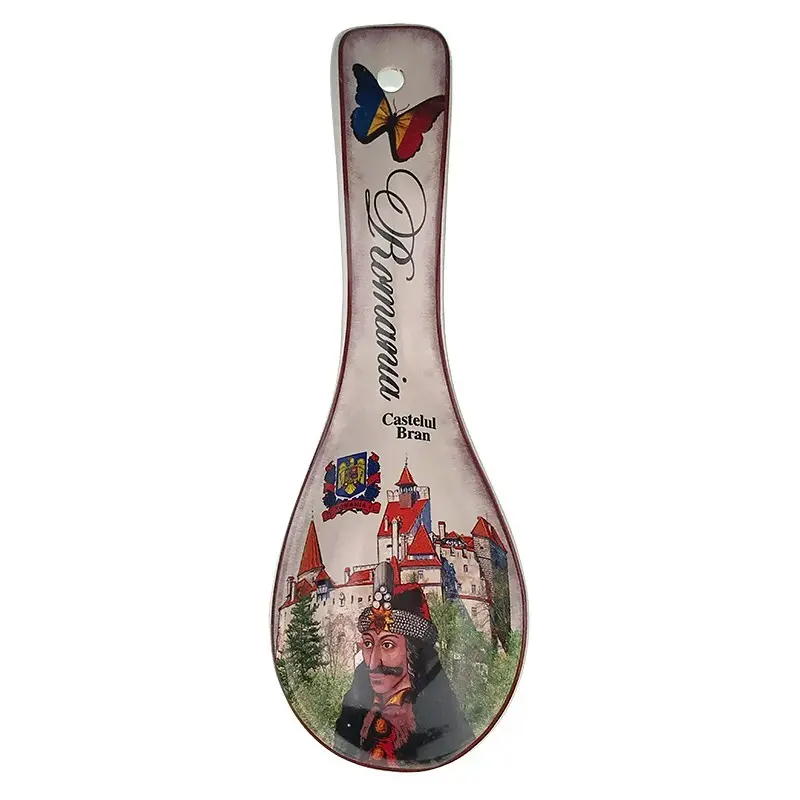 Castelul bran si vlad tepes, lingura decorativa din ceramica