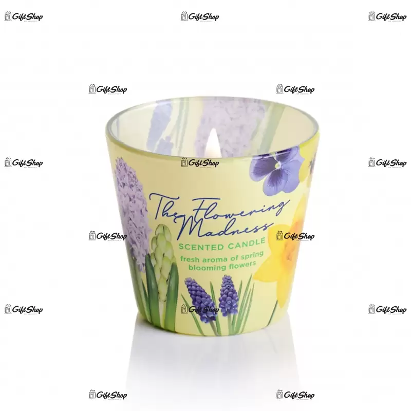 Lumanare parfumata in pahar de sticla, bartek candles – the flowering