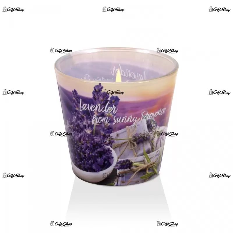 Lumanare parfumata in pahar de sticla, bartek candles – lavender fields