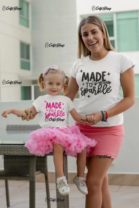 Made to sparkle, tricou cu mesaj c