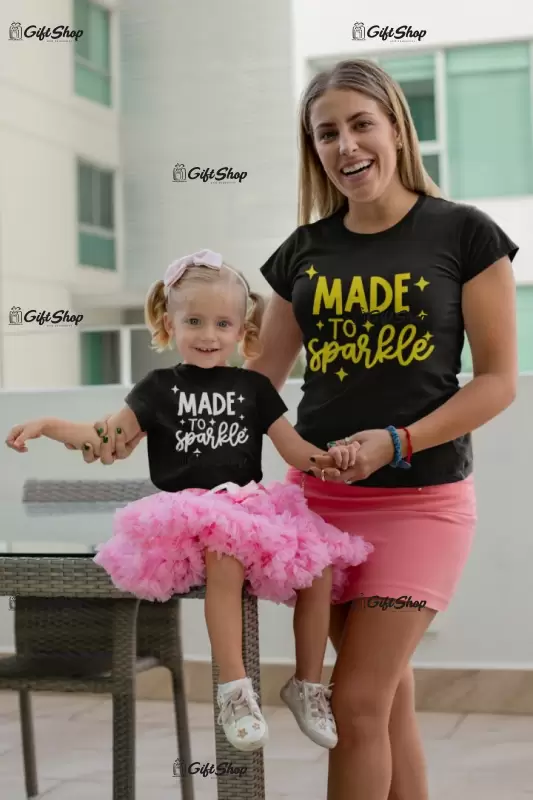 Made to sparkle, tricou cu mesaj c