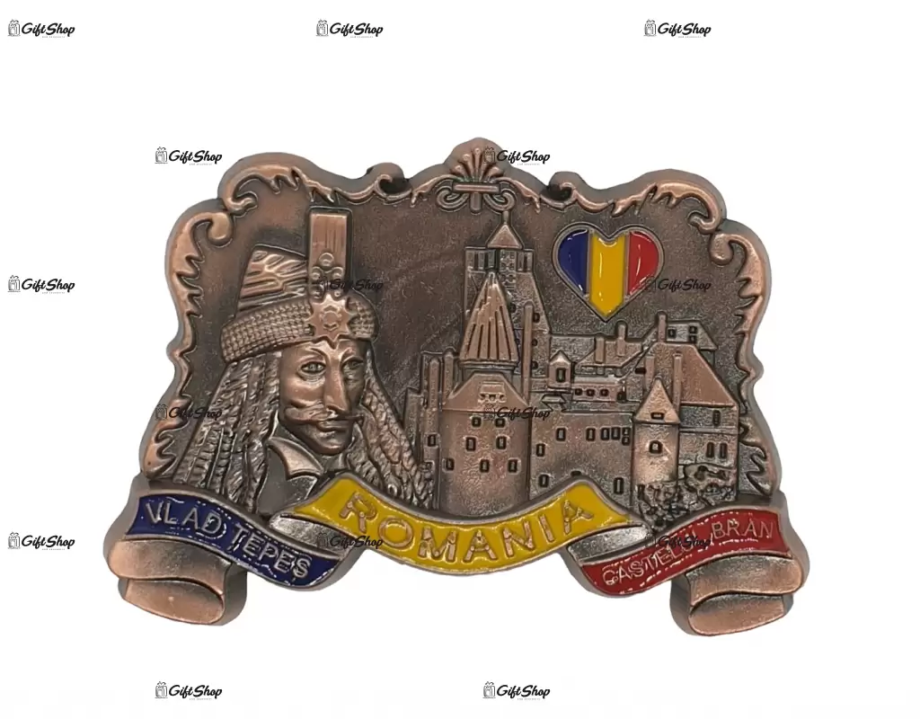 Magnet din metal romania – design vlad tepes-castelul bran