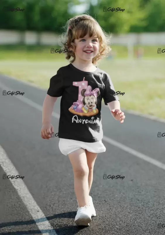 Minnie mouse 1 an, se poate schimba numele, tricou cu mesaj