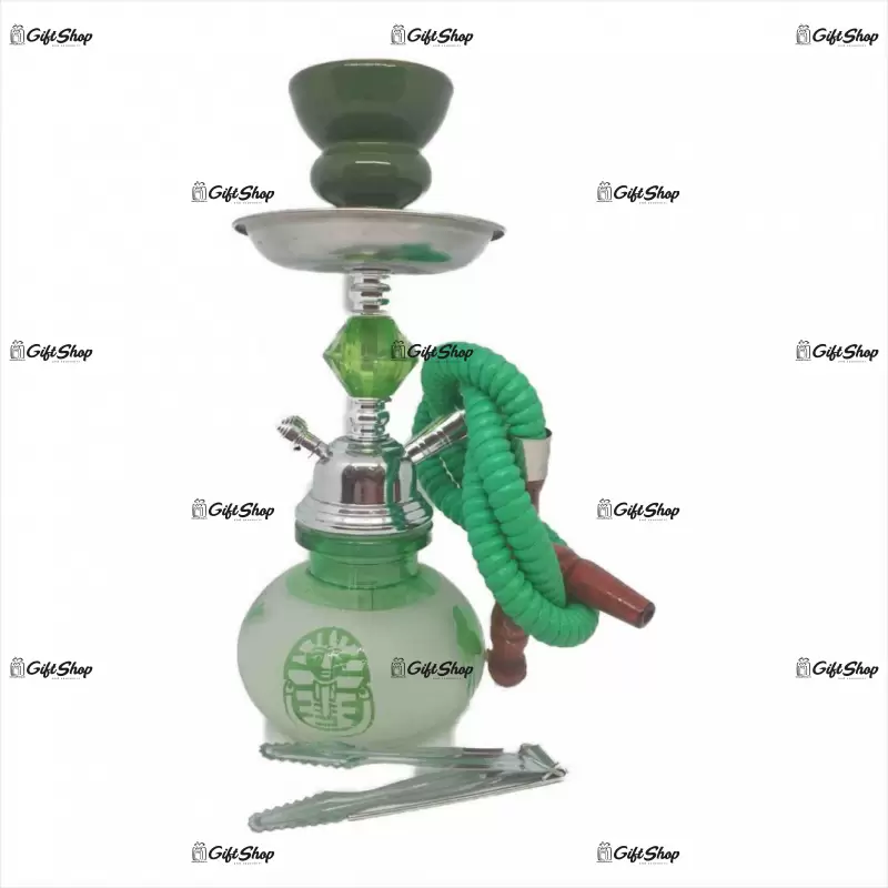 Narghilea 1 furtun, model egipt, culoare verde