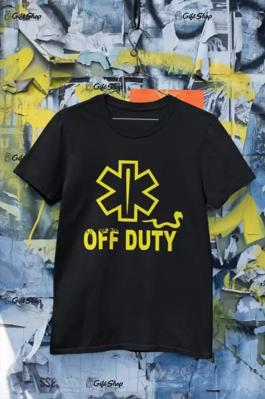 Off duty, tricou cu mesaj