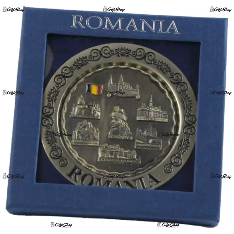 Ornament metalic cu suport romania castele