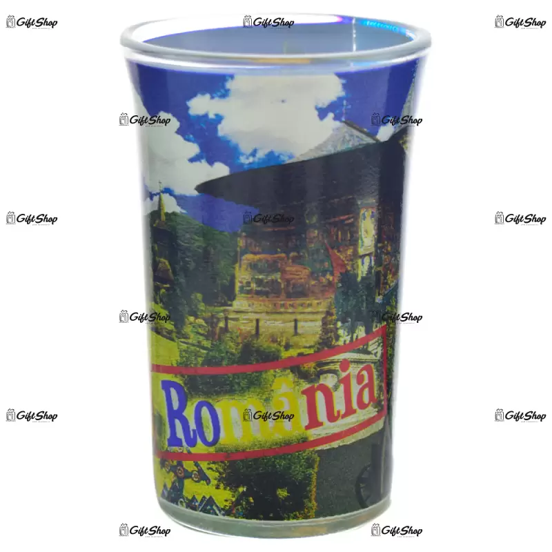 Pahar tip shot realizat din sticla – design romania c