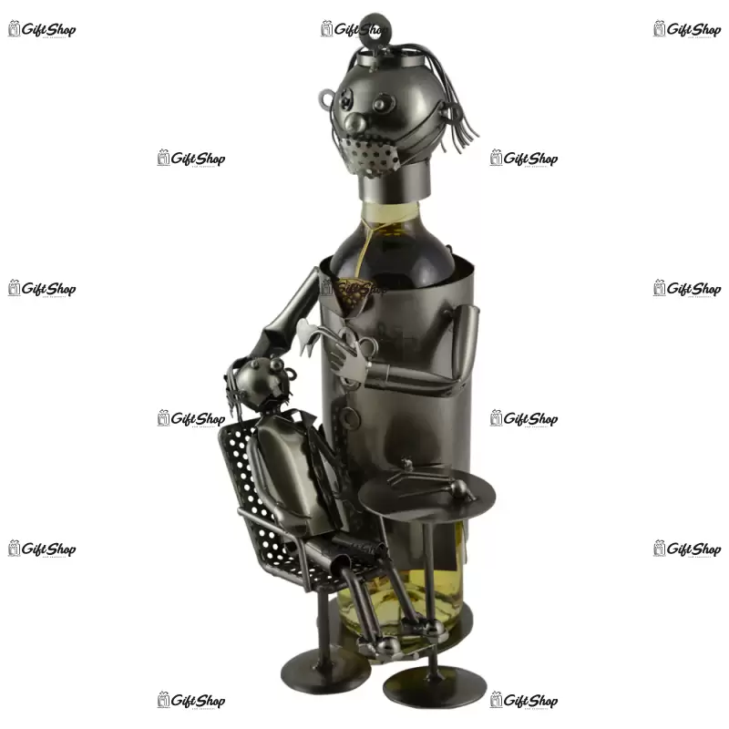 Stomatolog, suport pentru vin realizat din metal