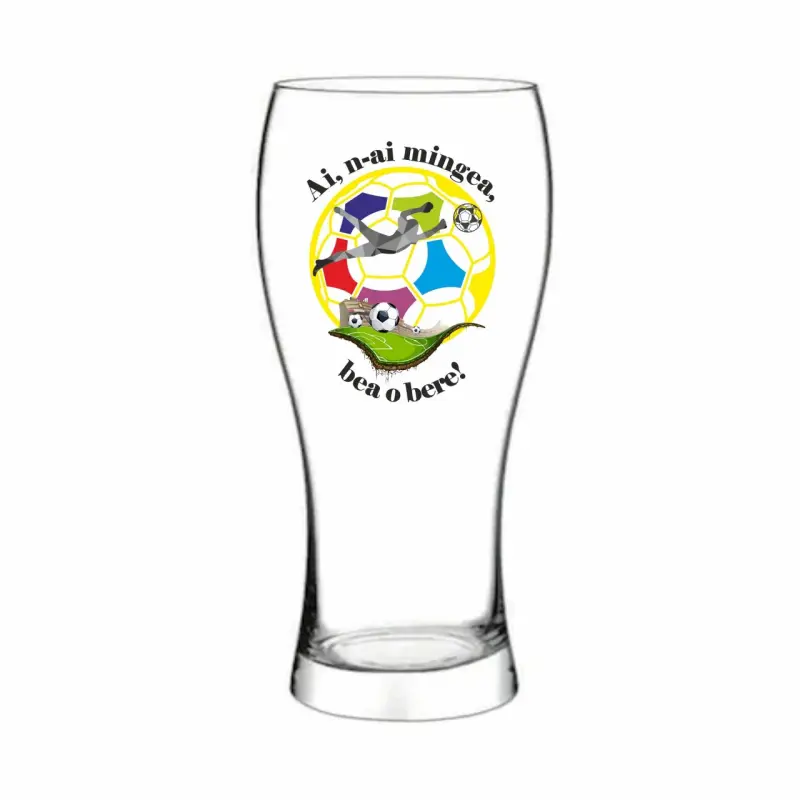 A-i, n-ai mingea bea o bere, pahar bere cu mesaj, 400 ml