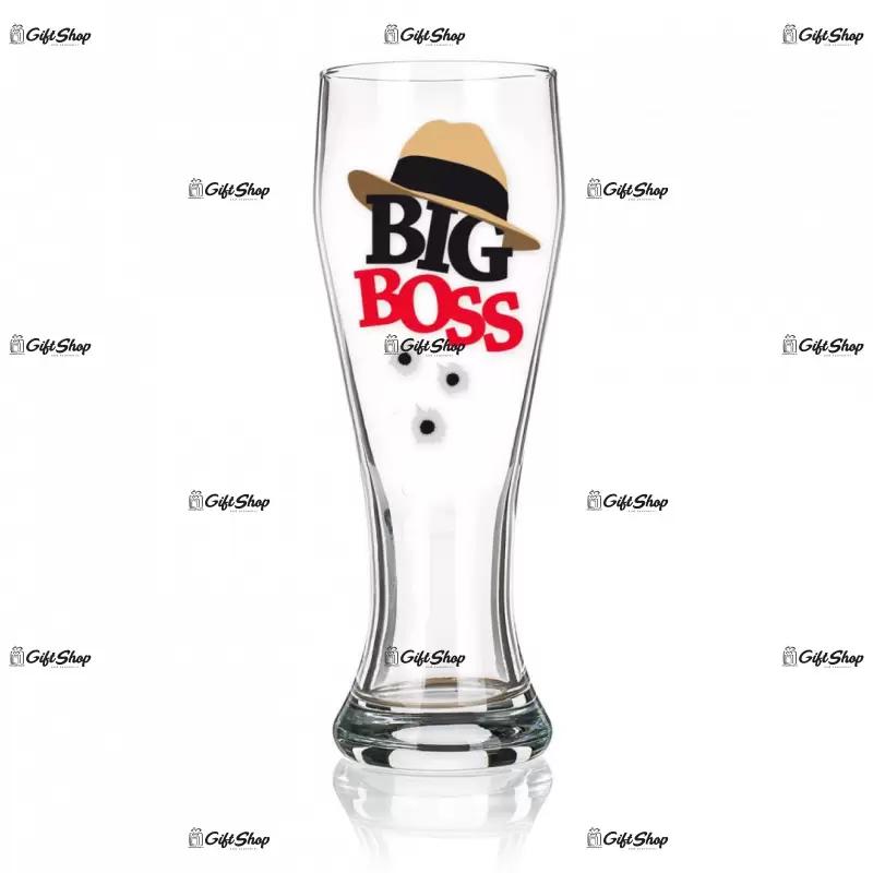 Big boss, pahar bere cu mesaj