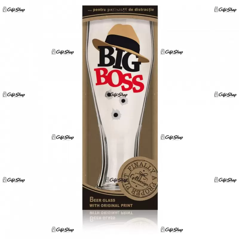 Big boss, pahar bere cu mesaj