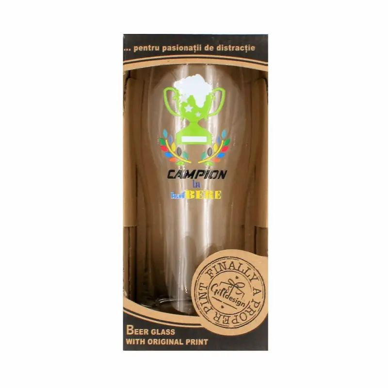 Campion la bere, pahar bere cu mesaj, 500 ml