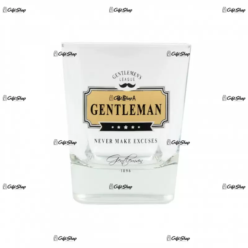 Never make excuses, pahar de whiskey, un adevarat gentelmen club