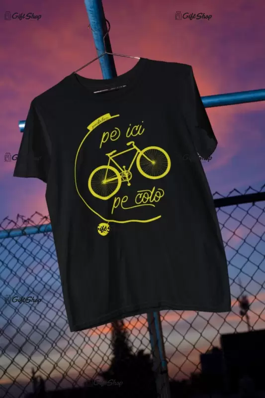 Pedalez pe ici pe colo, tricou cu mesaj