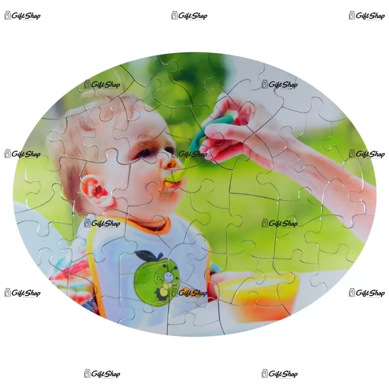Puzzle oval personalizat
