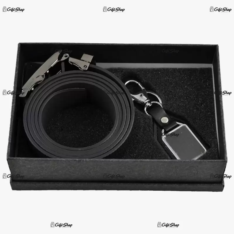 Set cadou curea cu breloc glass