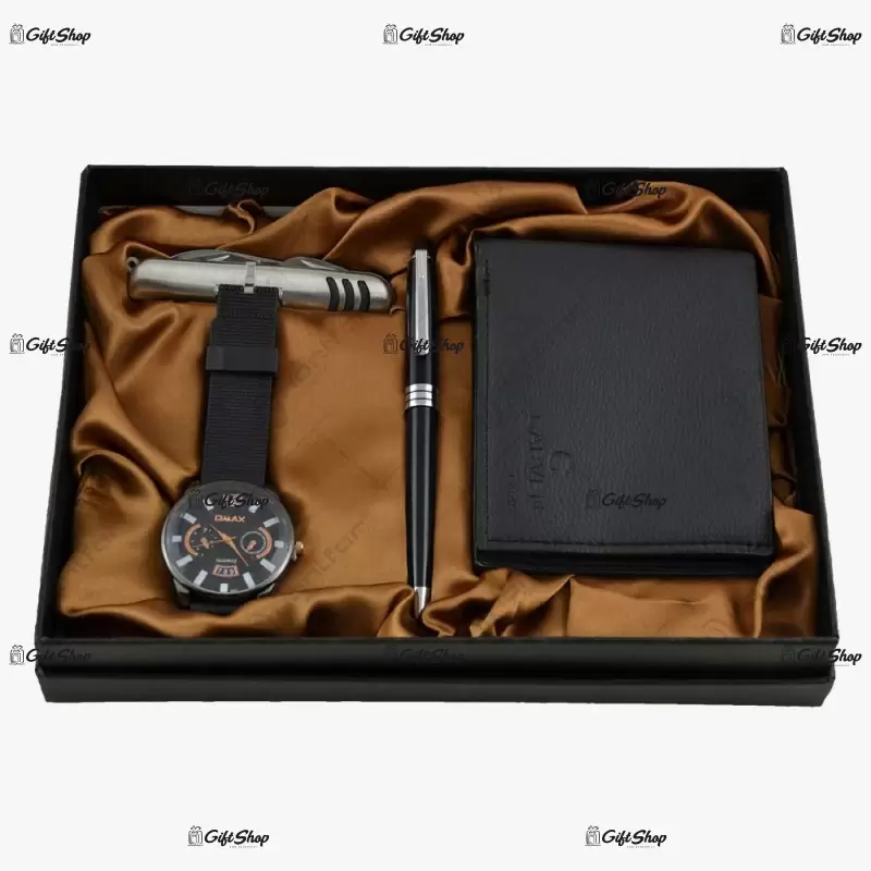 Set cadou ceas, portofel, pix si briceag multifunctional  c