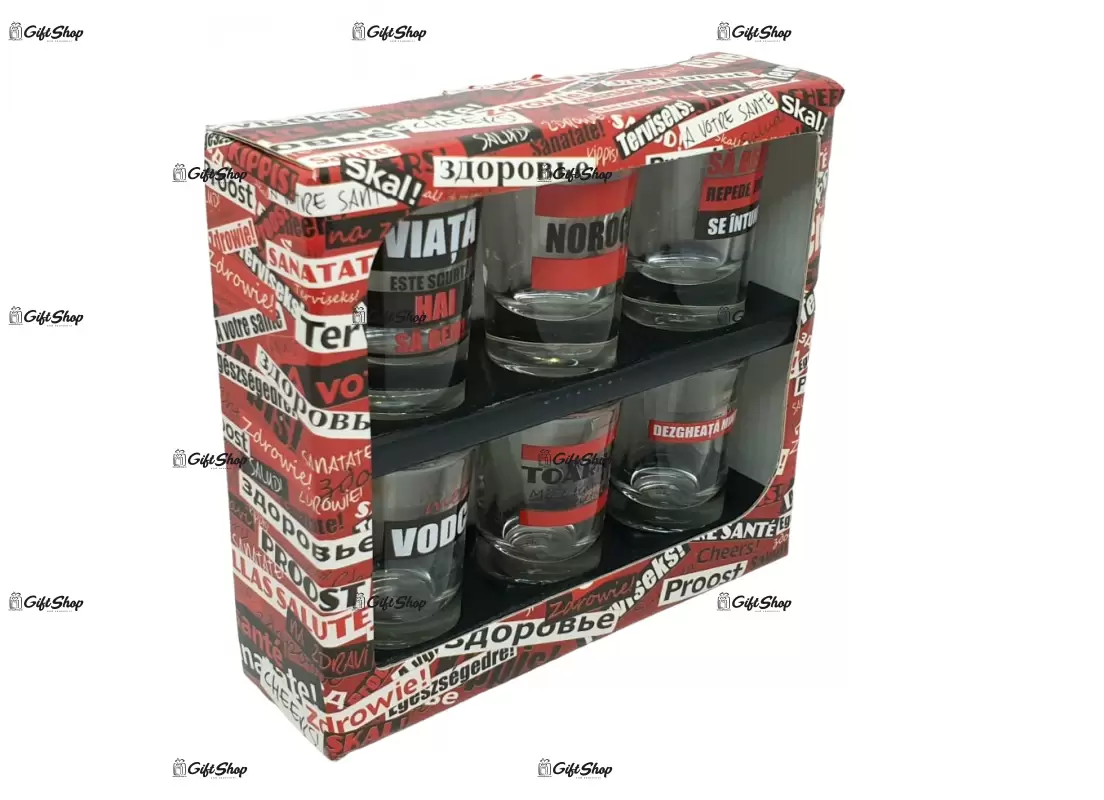 Viata e prea scurta, set 6 pahare pentru tarie b