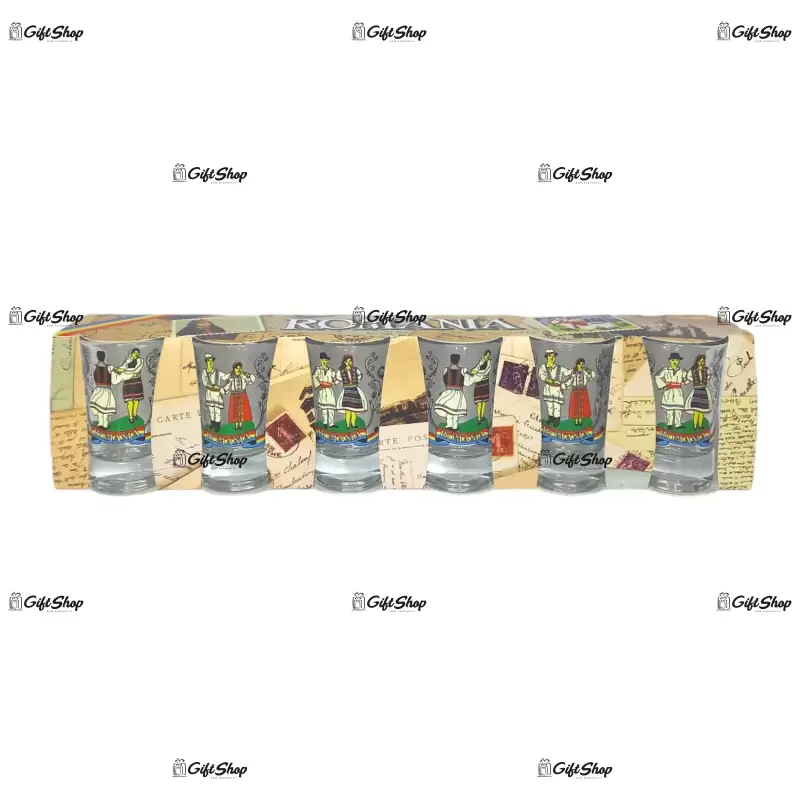 Romania, set 6 pahare pentru tarie c