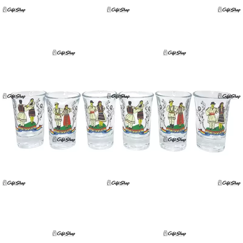 Romania, set 6 pahare pentru tarie c