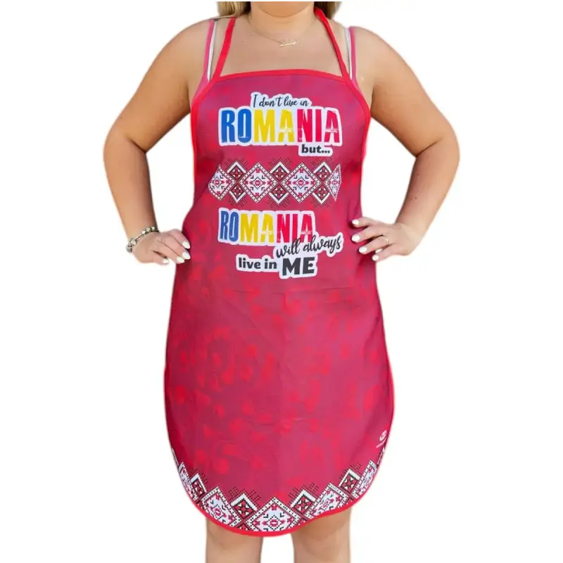 I don`t live in romania but romania always will live in me, rosu, sort cu mesaj