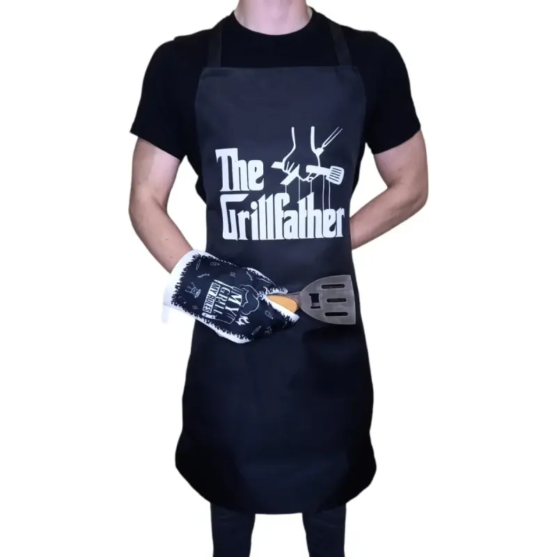 The grillfather, sort cu mesaj