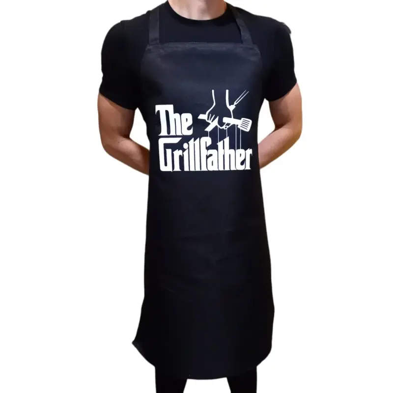 The grillfather, sort cu mesaj