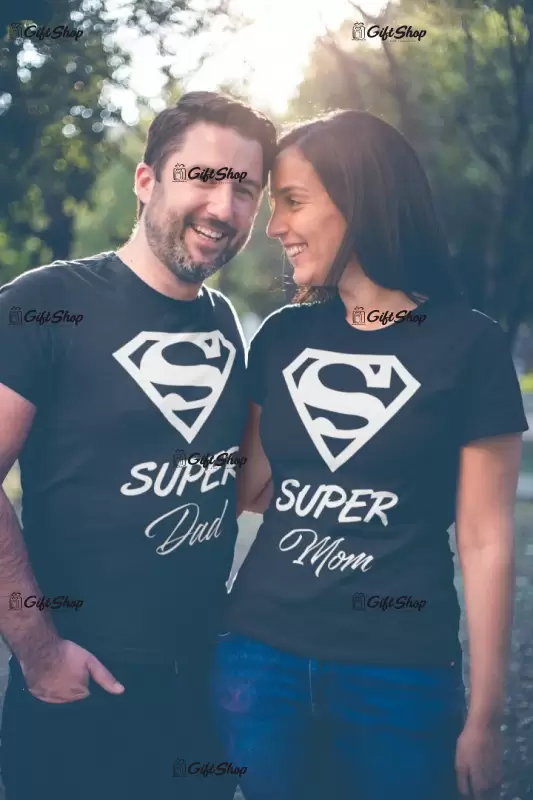 Super mom & dad, set 2 tricouri personalizate