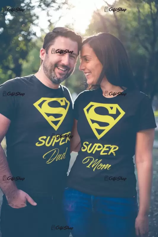 Super mom & dad, set 2 tricouri personalizate